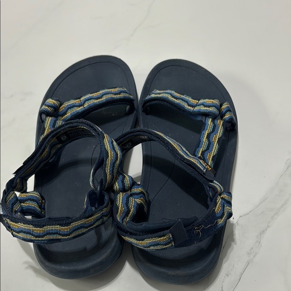 Teva Blue and Yellow Strappy Sandals - Picture 3 of 5